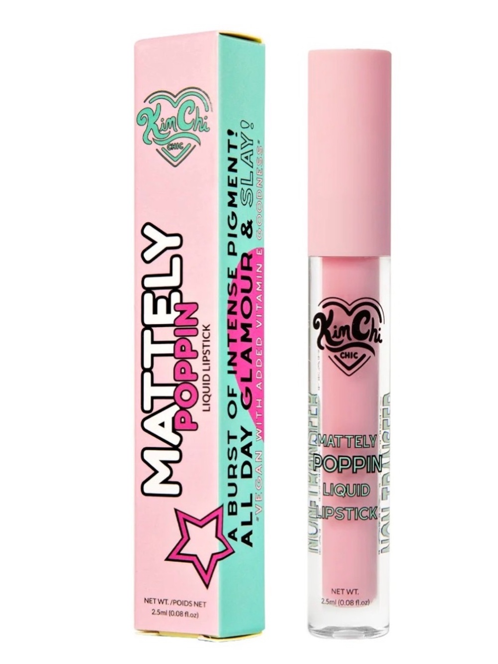New KimChi Mattely Poppin Liquid Lipstick — Soft Pink MPLL01 Werk